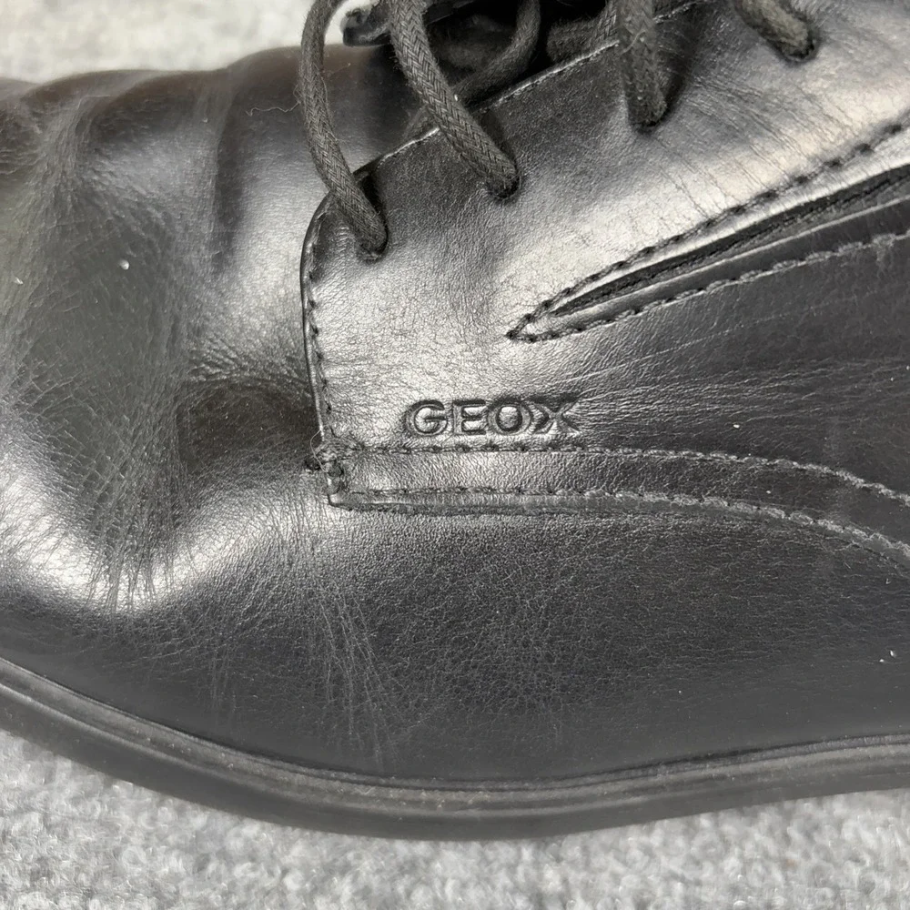 Geox Respira Shoes Mens 10.5 Black Dress Oxfords Lace Up Office Career Party‎